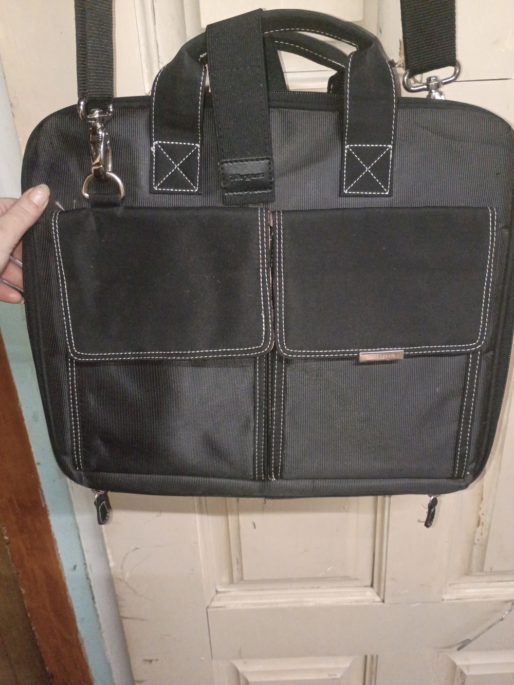 Black Dual-Front Pocket Briefcase Bag